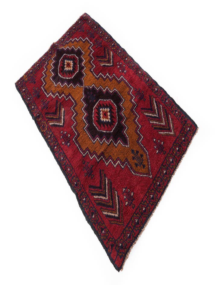 Detail image of 2' 10 x 4' 5  Hand Knotted Balouch Persian Wool Rug