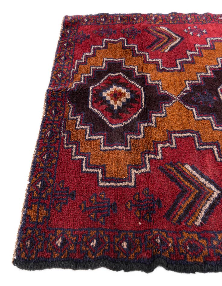 Detail image of 2' 10 x 4' 5  Hand Knotted Balouch Persian Wool Rug