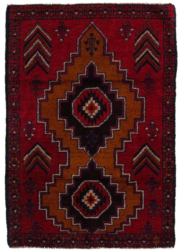 2' 10 x 4' 5 Hand Knotted Balouch Persian Wool Rug
