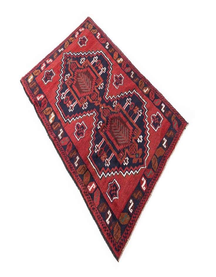 Detail image of 3' x 4' 6  Hand Knotted Balouch Persian Wool Rug