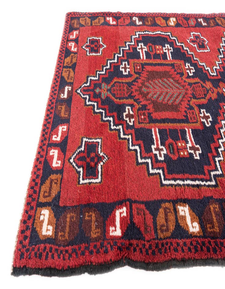Detail image of 3' x 4' 6  Hand Knotted Balouch Persian Wool Rug
