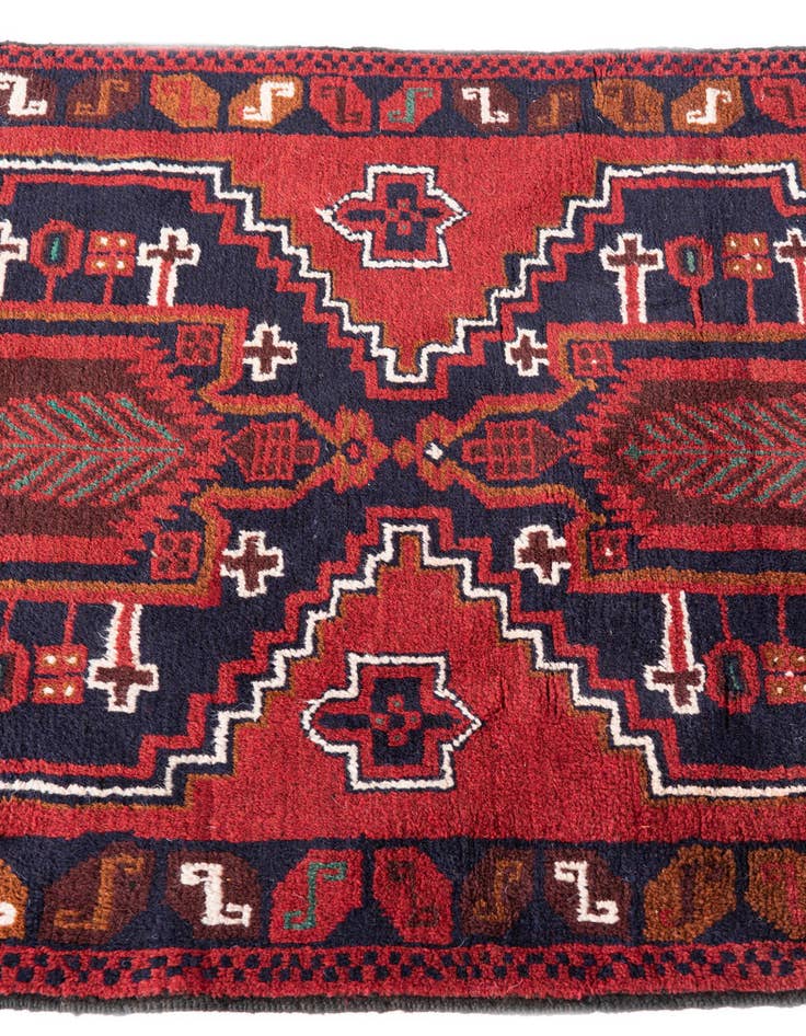 Detail image of 3' x 4' 6  Hand Knotted Balouch Persian Wool Rug