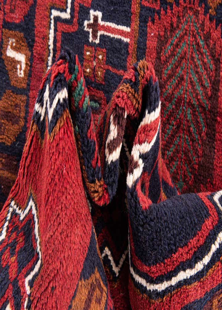 3' x 4' 6 Hand Knotted Balouch Persian Wool Rug