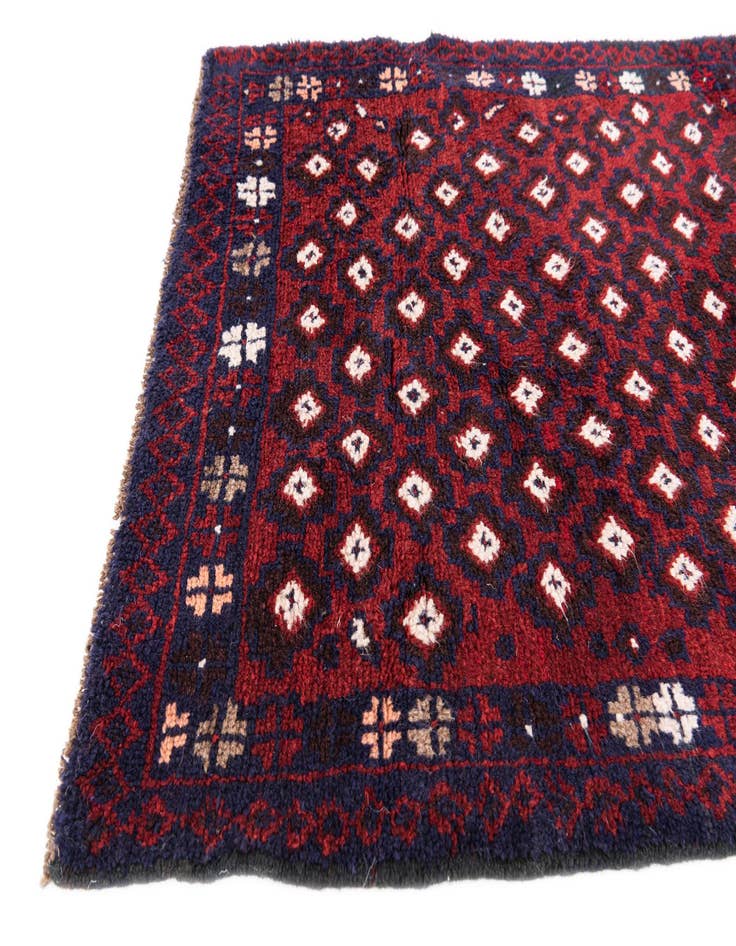 Detail image of 3' x 4' 6 Hand Knotted Balouch Persian Wool Rug