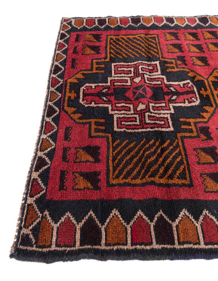 Detail image of 2' 10 x 4' 8  Hand Knotted Balouch Persian Wool Rug