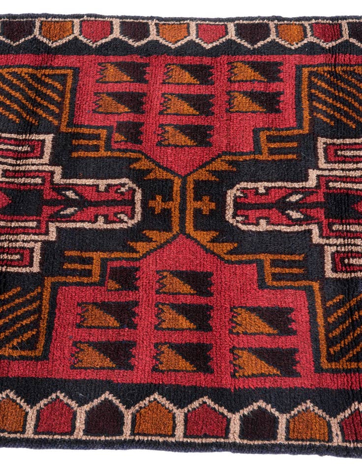 Detail image of 2' 10 x 4' 8  Hand Knotted Balouch Persian Wool Rug