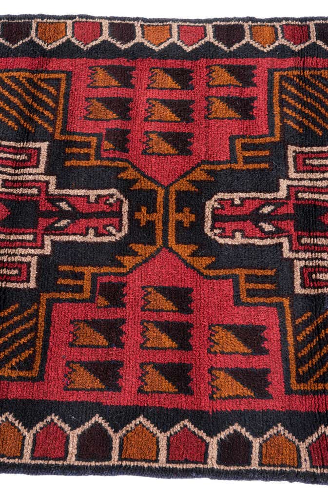 2' 10 x 4' 8 Hand Knotted Balouch Persian Wool Rug