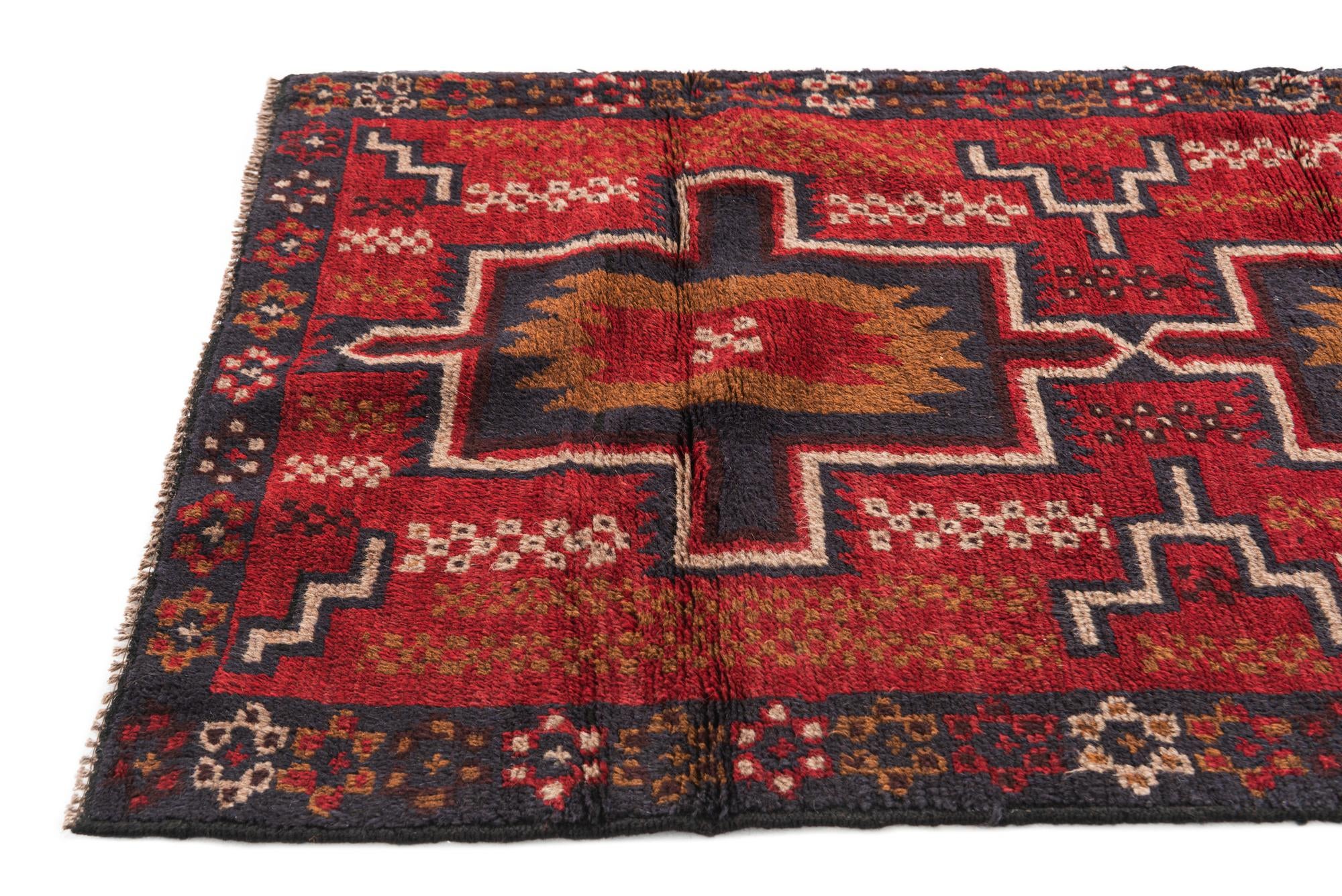 2' 10 x 4' 6 Hand Knotted Balouch Persian Wool Rug