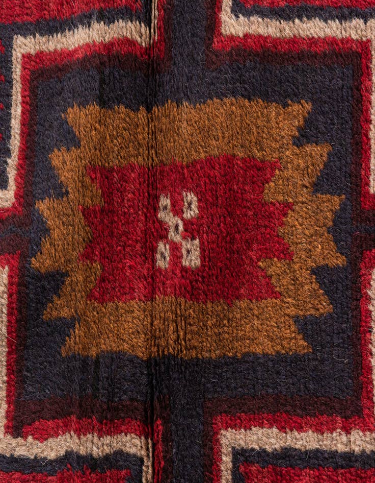 Detail image of 2' 10 x 4' 6  Hand Knotted Balouch Persian Wool Rug