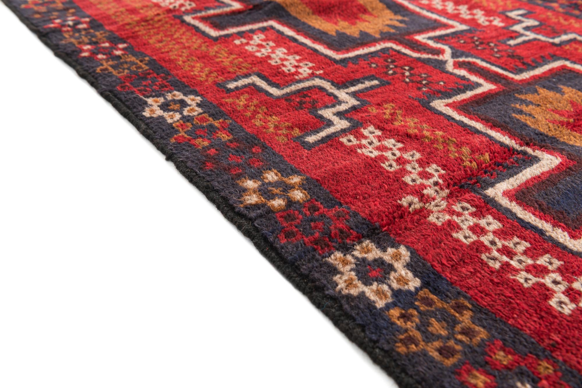 2' 10 x 4' 6 Hand Knotted Balouch Persian Wool Rug