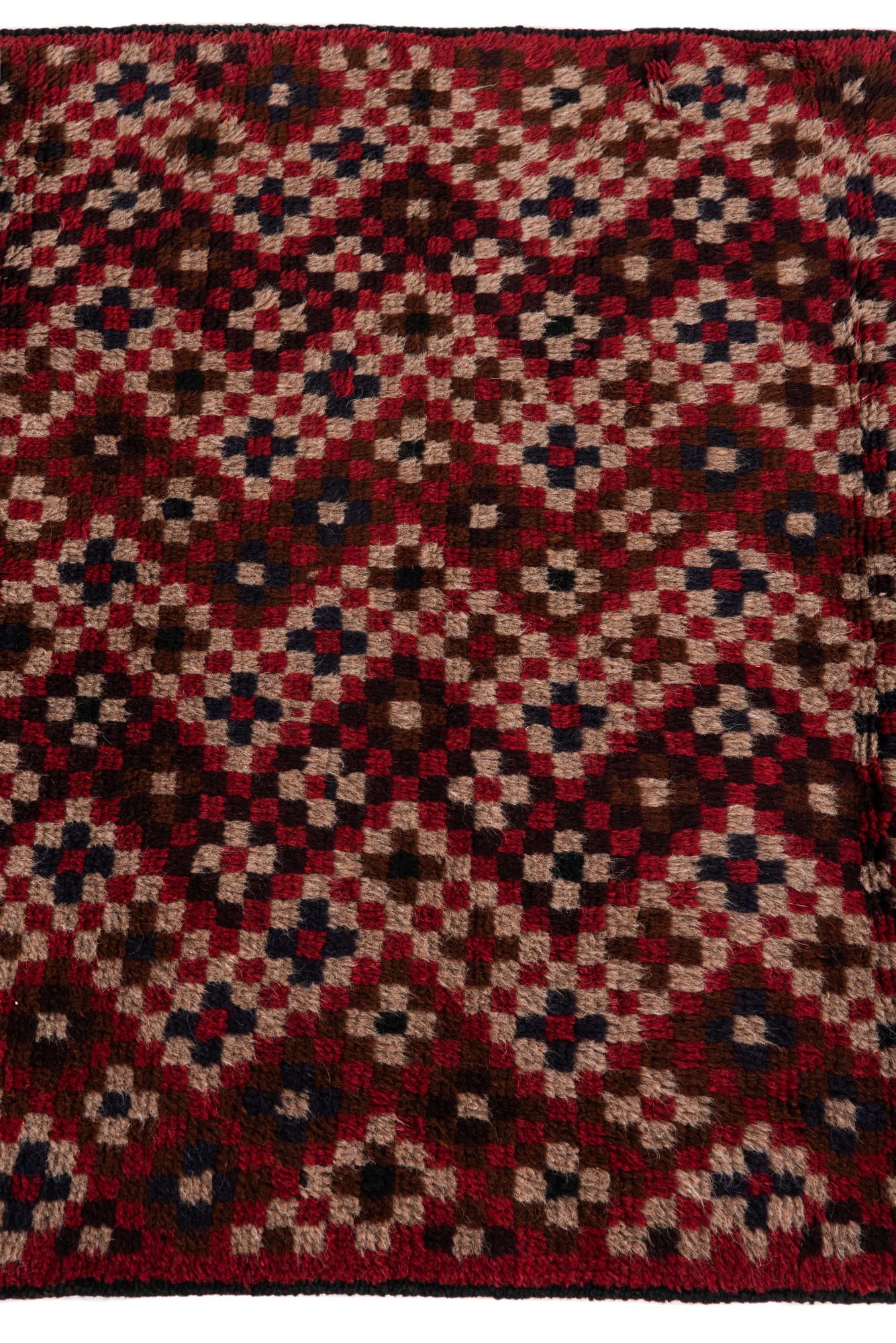 3' x 4' 6 Hand Knotted Balouch Persian Wool Rug