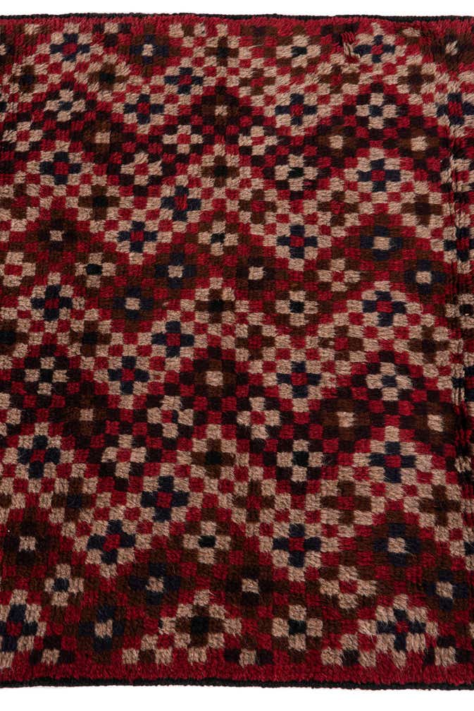 3' x 4' 6 Hand Knotted Balouch Persian Wool Rug