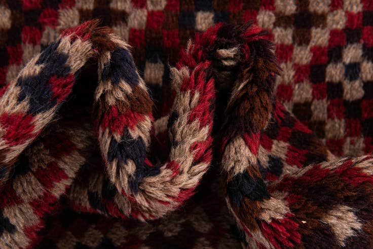 Detail image of 3' x 4' 6 Hand Knotted Balouch Persian Wool Rug