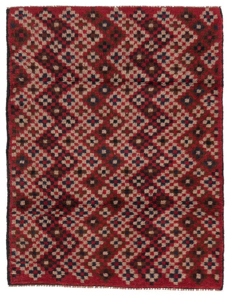 Detail image of 3' x 4' 6 Hand Knotted Balouch Persian Wool Rug