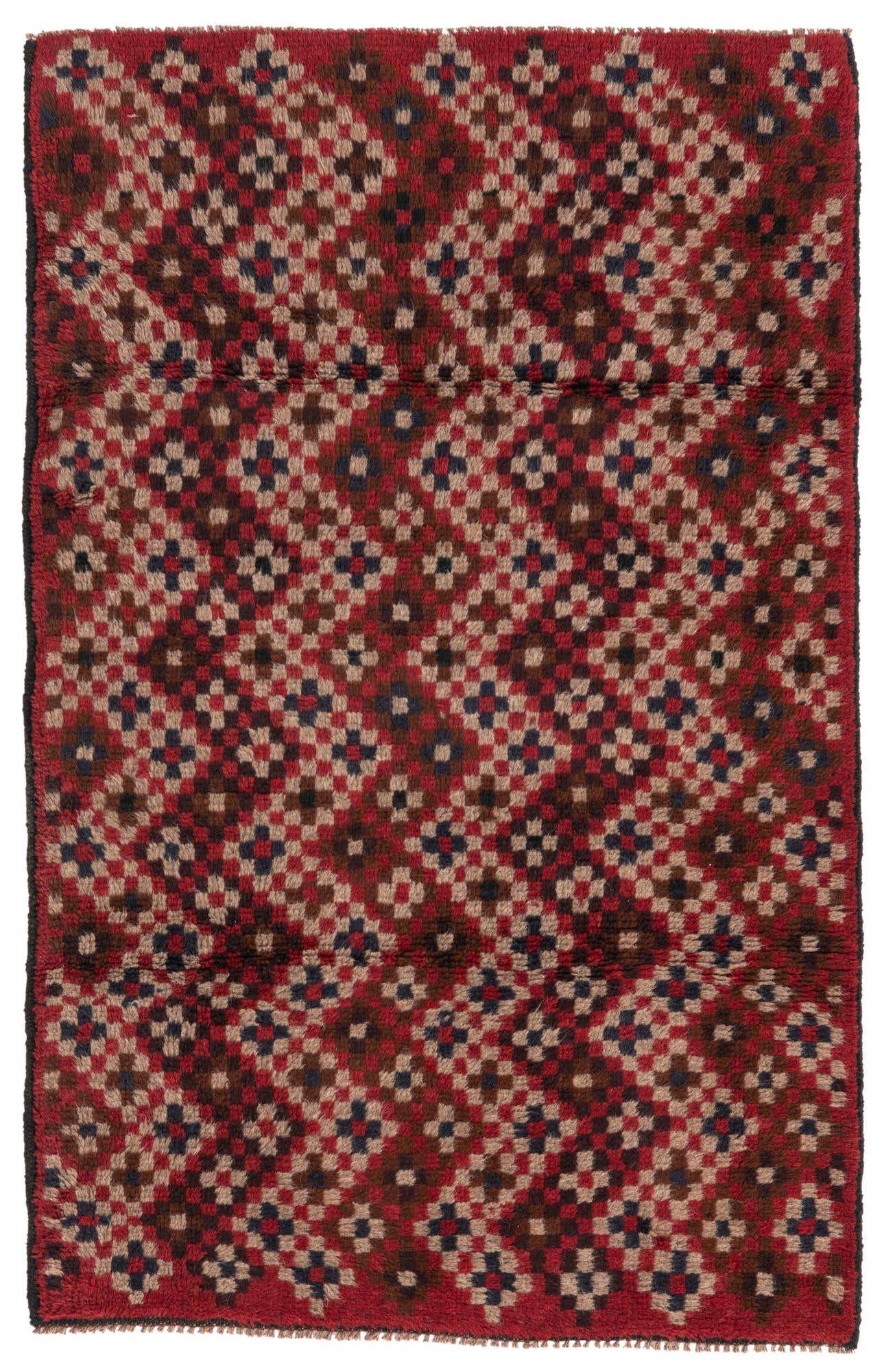 3' x 4' 6 Hand Knotted Balouch Persian Wool Rug