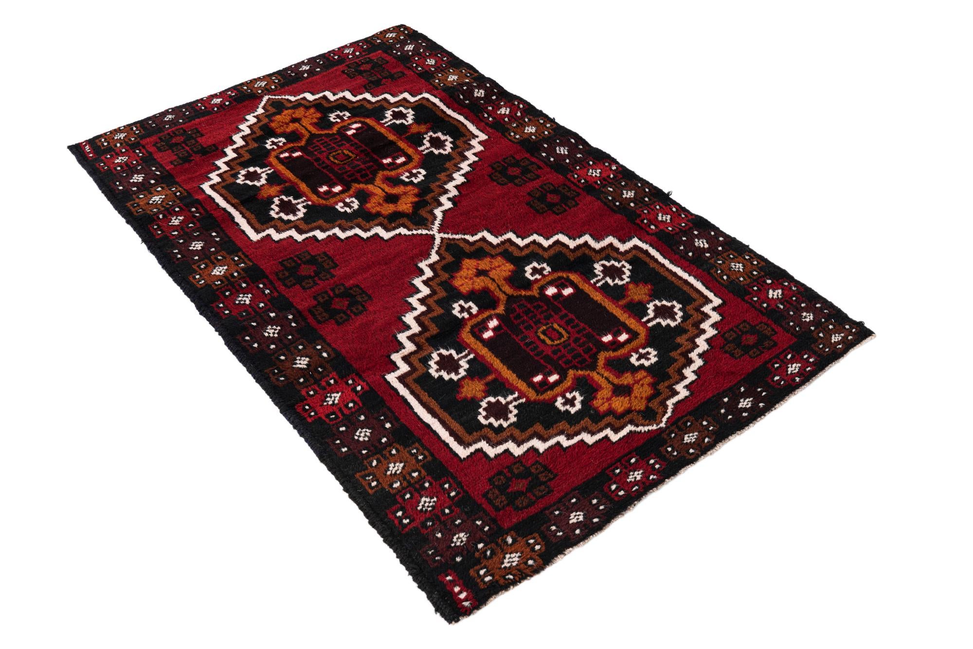 2' 10 x 4' 7 Hand Knotted Balouch Persian Wool Rug