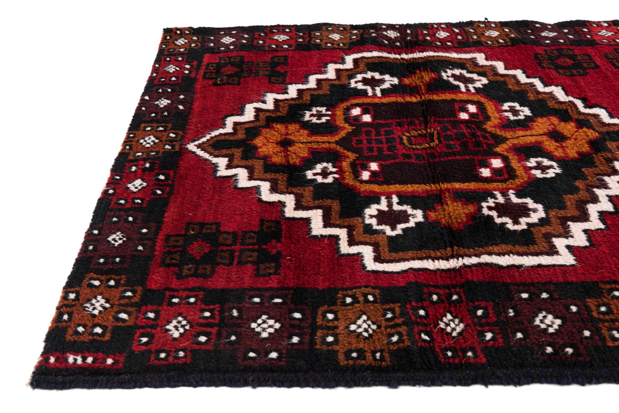 2' 10 x 4' 7 Hand Knotted Balouch Persian Wool Rug