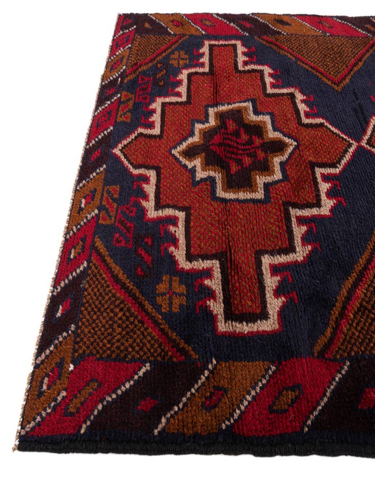 Detail image of 2' 10 x 4' 6  Hand Knotted Balouch Persian Wool Rug