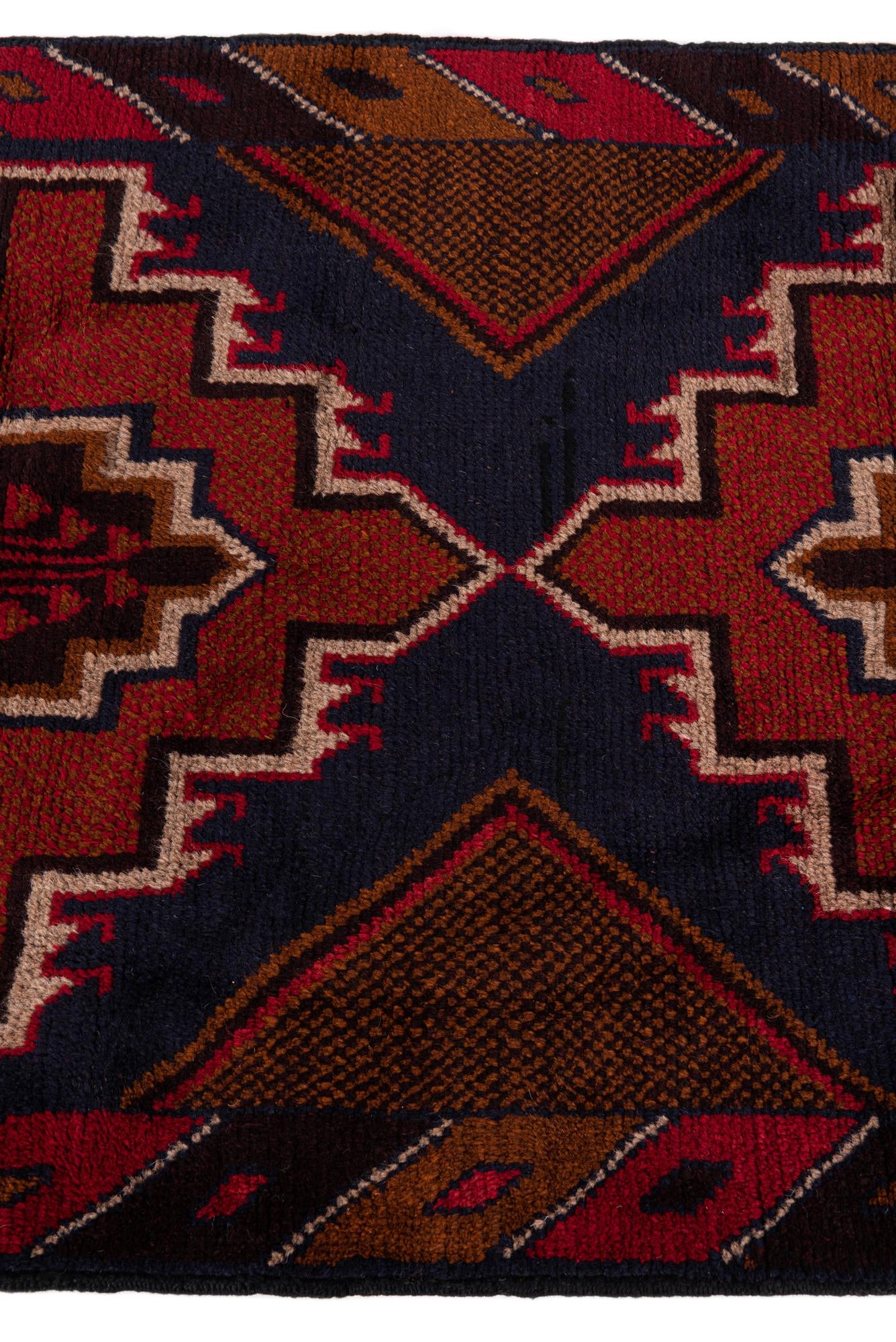 2' 10 x 4' 6 Hand Knotted Balouch Persian Wool Rug