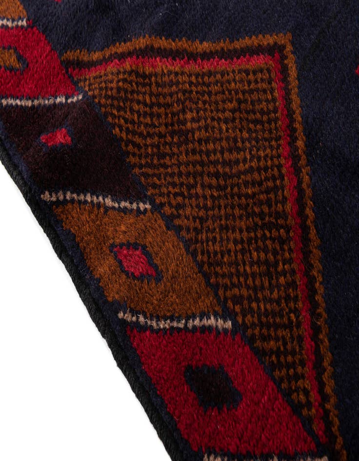 Detail image of 2' 10 x 4' 6  Hand Knotted Balouch Persian Wool Rug