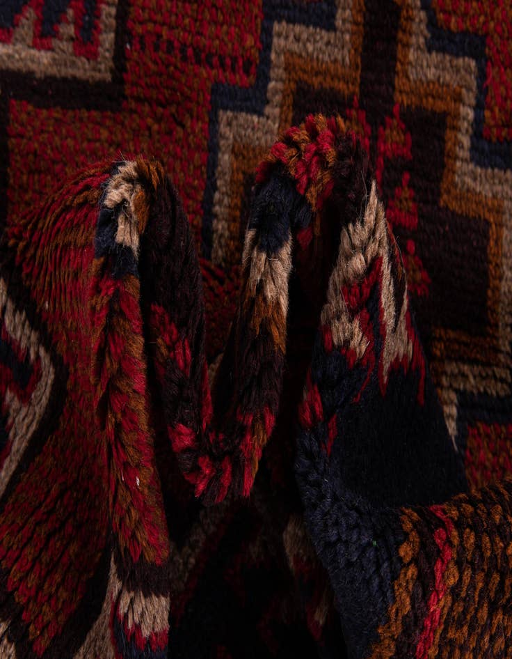 Detail image of 2' 10 x 4' 6  Hand Knotted Balouch Persian Wool Rug