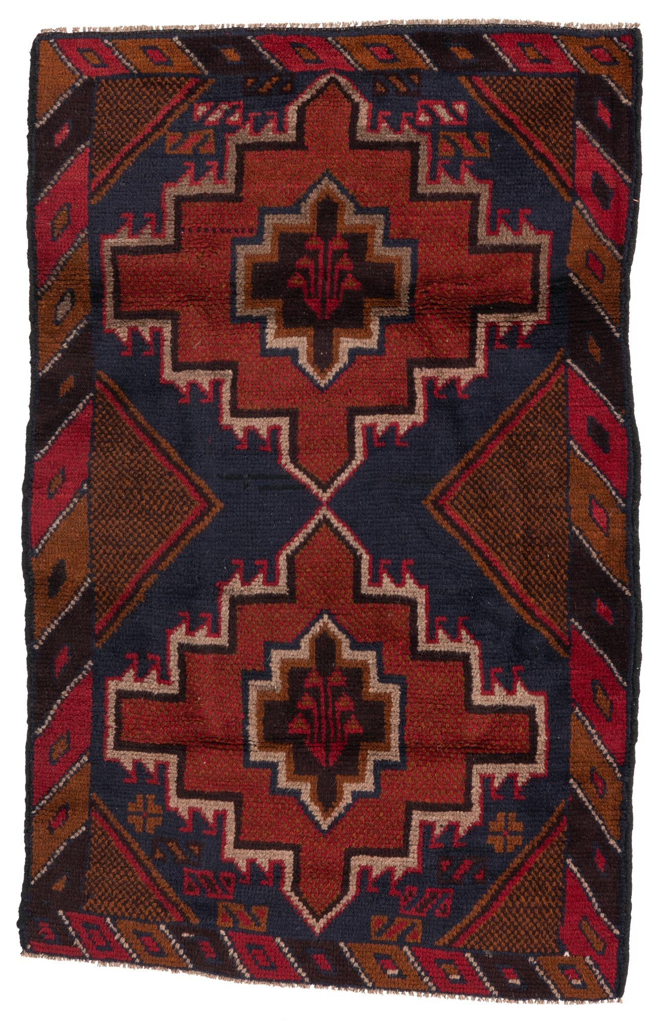 2' 10 x 4' 6 Hand Knotted Balouch Persian Wool Rug