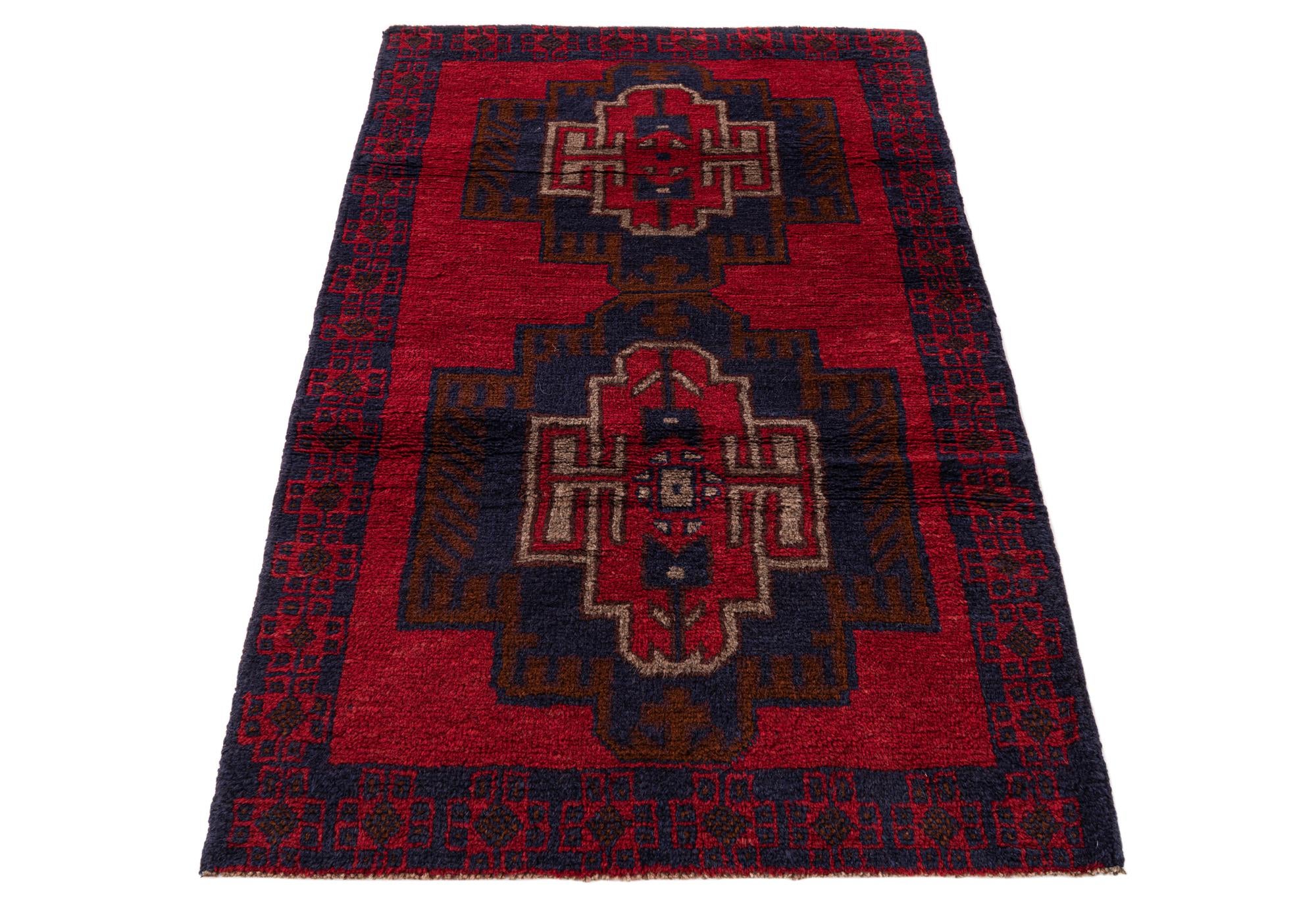 85cm x 140cm Hand Knotted Balouch Persian Wool Rug