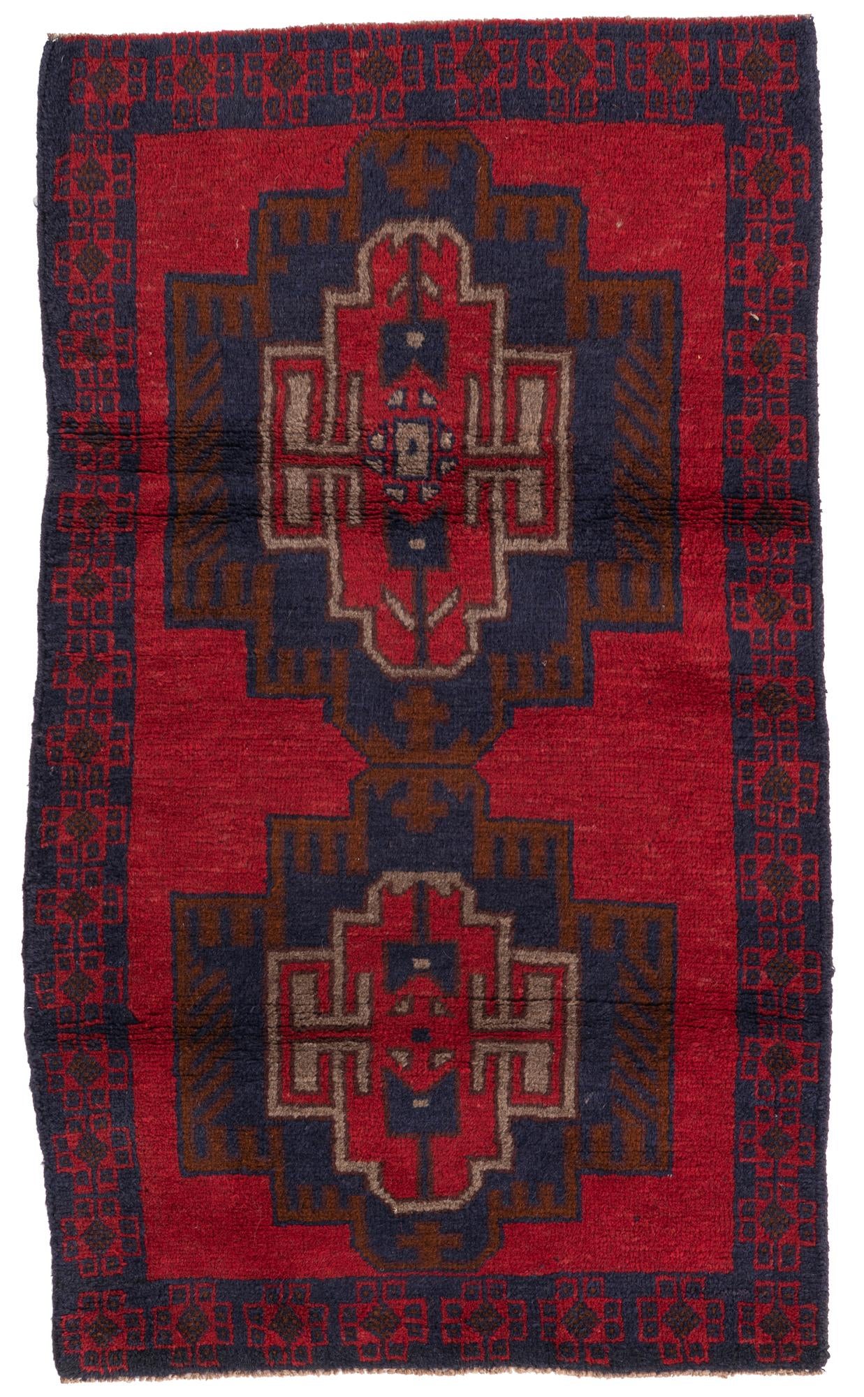 85cm x 140cm Hand Knotted Balouch Persian Wool Rug