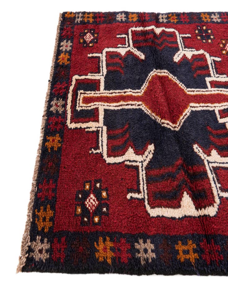 Detail image of 2' 10 x 4' 6  Hand Knotted Balouch Persian Wool Rug