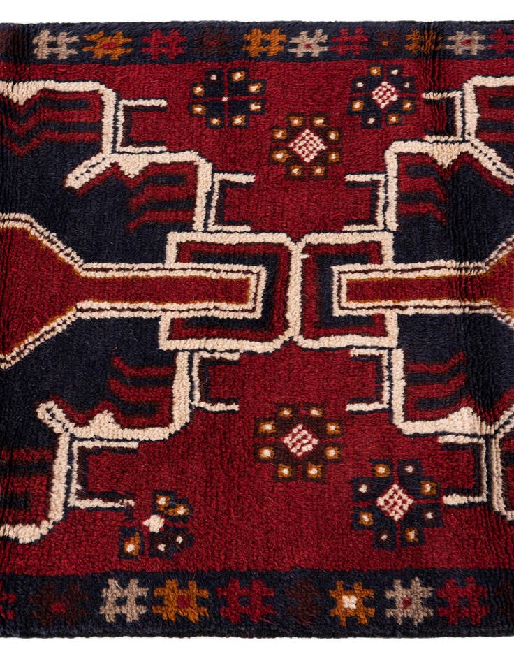 Detail image of 2' 10 x 4' 6  Hand Knotted Balouch Persian Wool Rug