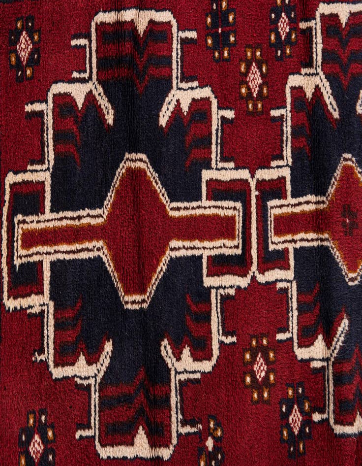 Detail image of 2' 10 x 4' 6  Hand Knotted Balouch Persian Wool Rug