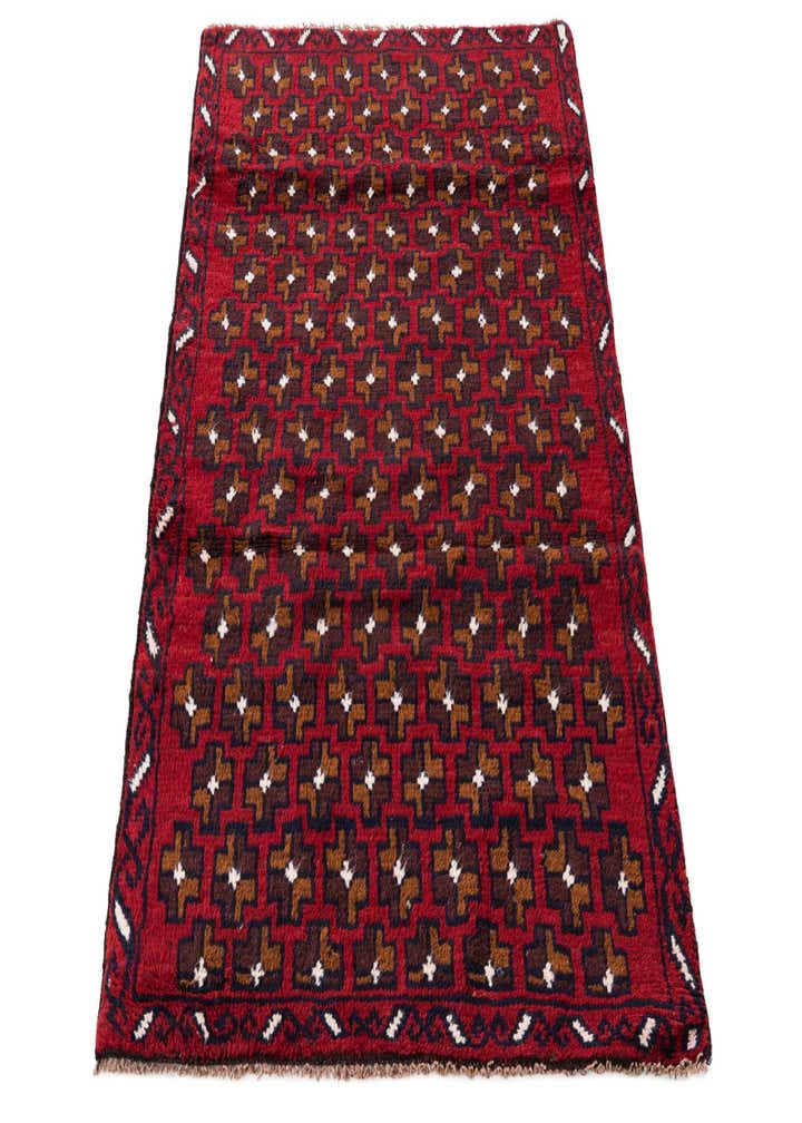 3' x 4' 6 Hand Knotted Balouch Persian Wool Rug