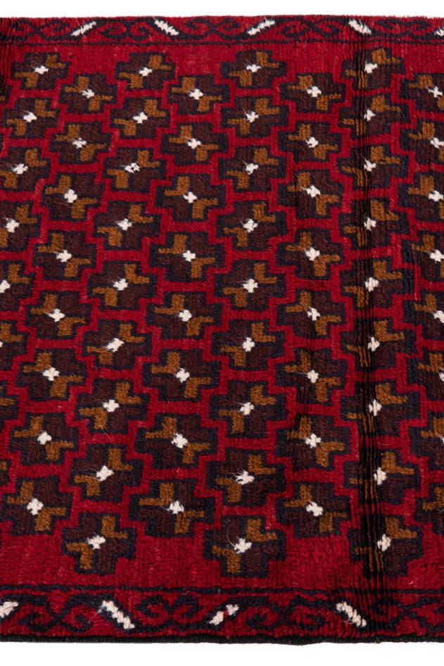 Detail image of 3' x 4' 6 Hand Knotted Balouch Persian Wool Rug