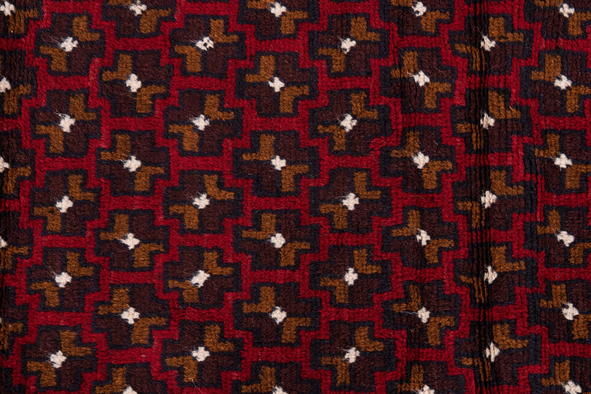 3' x 4' 6 Hand Knotted Balouch Persian Wool Rug