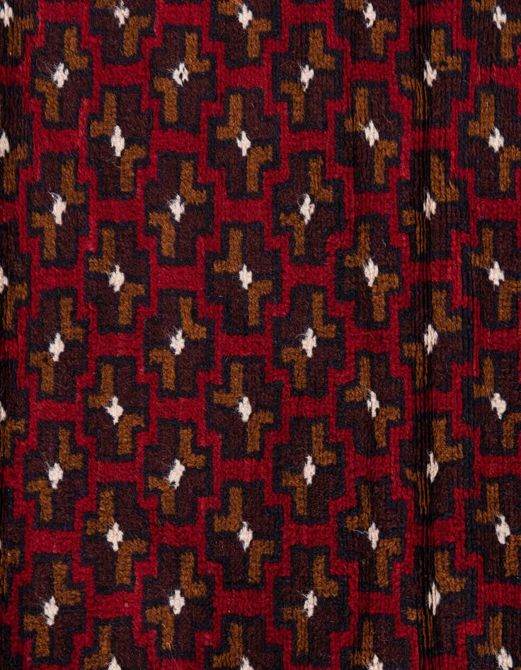 Detail image of 3' x 4' 6  Hand Knotted Balouch Persian Wool Rug