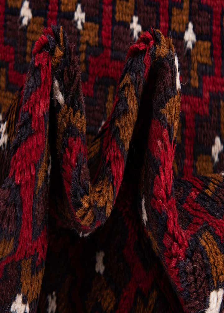 3' x 4' 6 Hand Knotted Balouch Persian Wool Rug