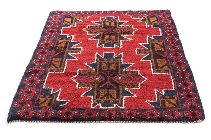 Detail image of 3' x 4' 7 Hand Knotted Balouch Persian Wool Rug