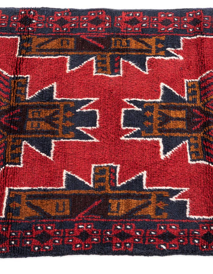 Detail image of 3' x 4' 7  Hand Knotted Balouch Persian Wool Rug