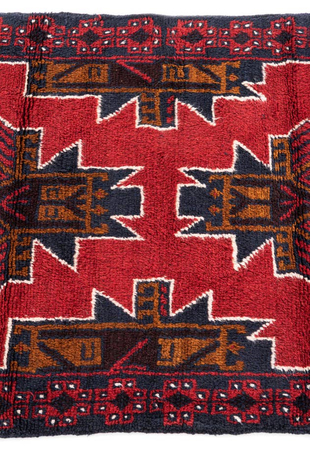 Detail image of 3' x 4' 7 Hand Knotted Balouch Persian Wool Rug