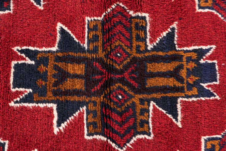 Detail image of 3' x 4' 7 Hand Knotted Balouch Persian Wool Rug