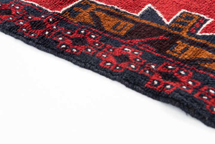 3' x 4' 7 Hand Knotted Balouch Persian Wool Rug