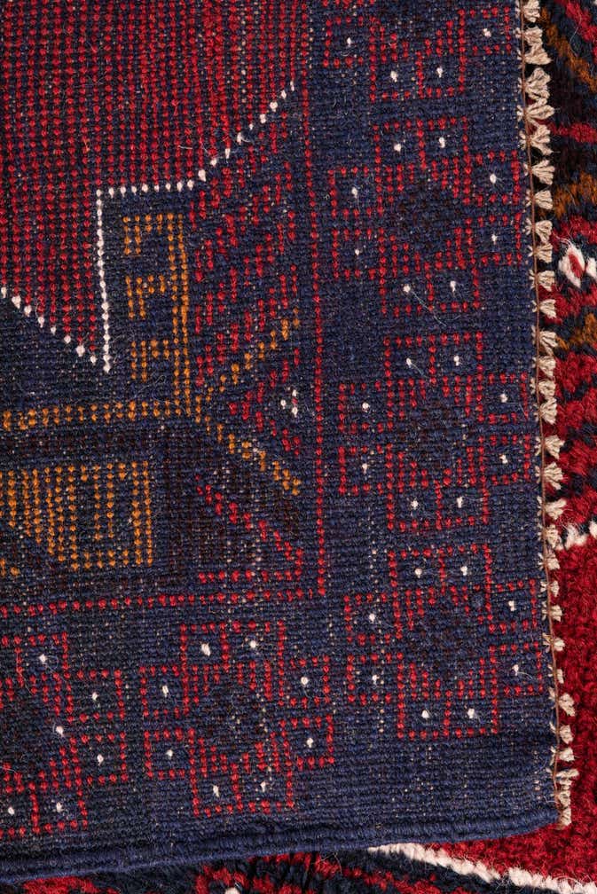 3' x 4' 7 Hand Knotted Balouch Persian Wool Rug