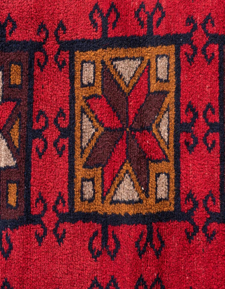 Detail image of 2' 10 x 4' 7 Hand Knotted Balouch Persian Wool Rug