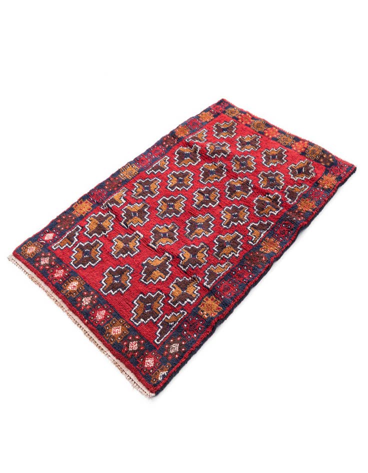 Detail image of 2' 10 x 4' 9  Hand Knotted Balouch Persian Wool Rug