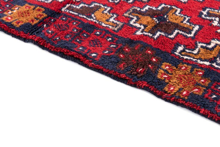 Detail image of 2' 10 x 4' 9 Hand Knotted Balouch Persian Wool Rug