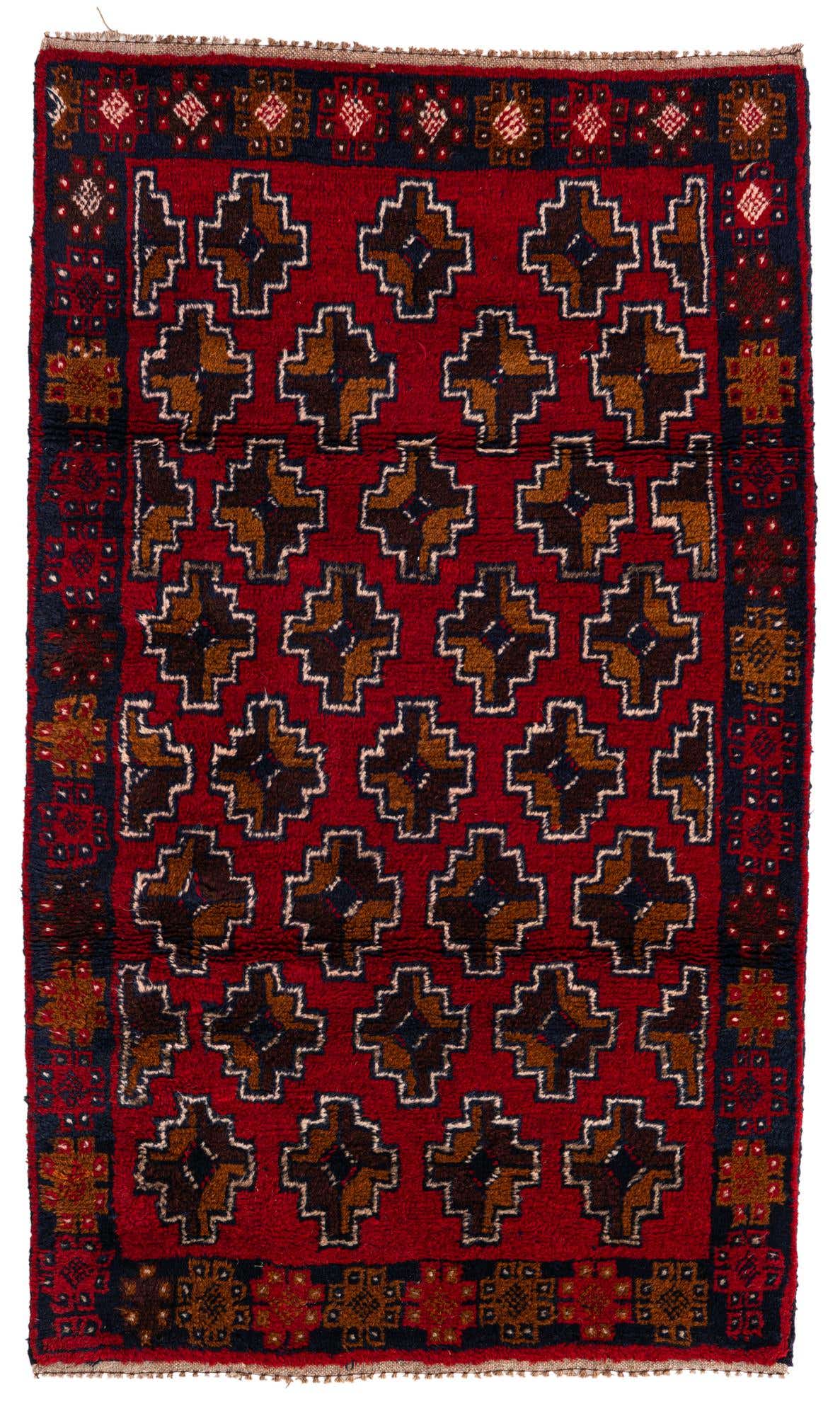 2' 10 x 4' 9 Hand Knotted Balouch Persian Wool Rug