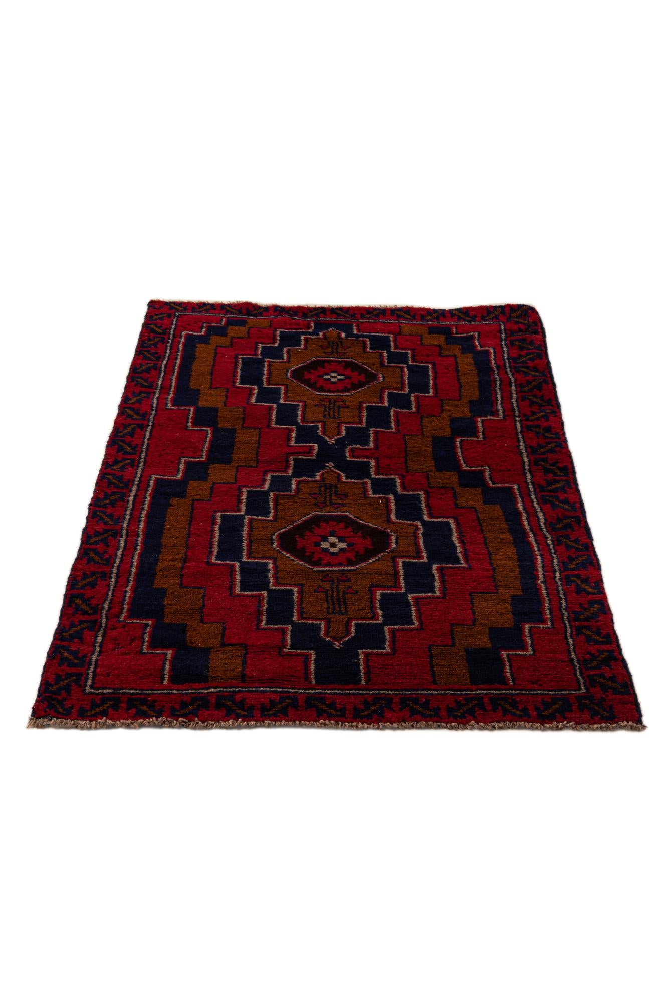 2' 9 x 4' 8 Hand Knotted Balouch Persian Wool Rug