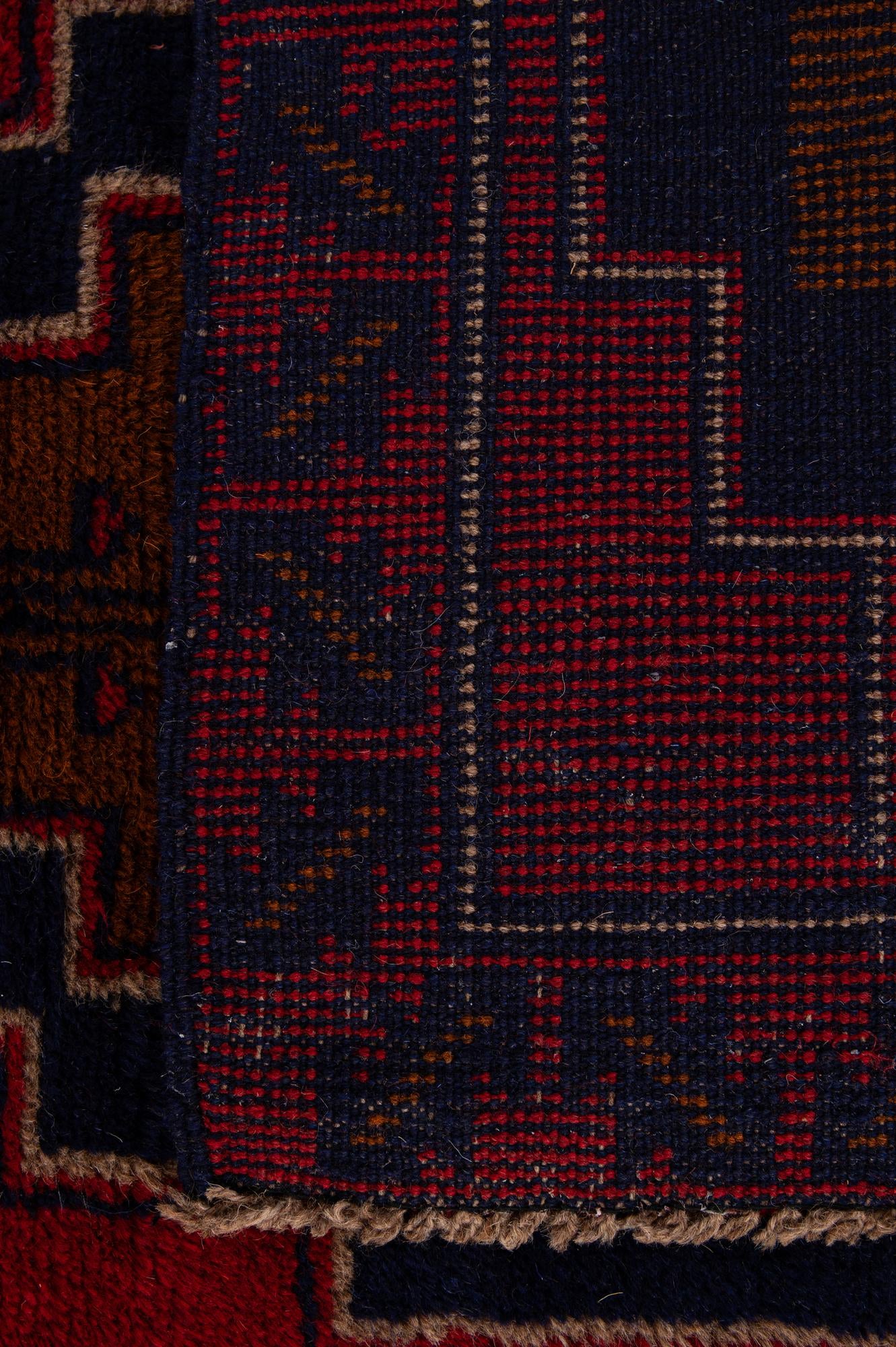 2' 9 x 4' 8 Hand Knotted Balouch Persian Wool Rug
