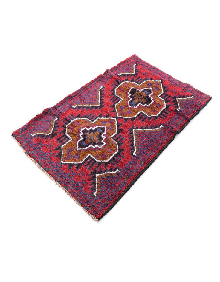Detail image of 3' x 4' 7 Hand Knotted Balouch Persian Wool Rug