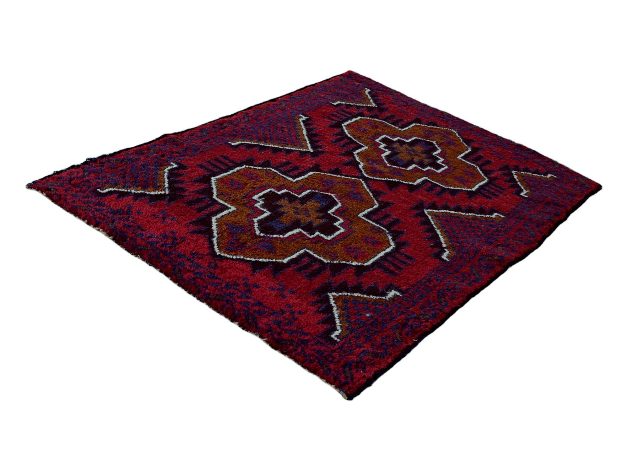 3' x 4' 7 Hand Knotted Balouch Persian Wool Rug